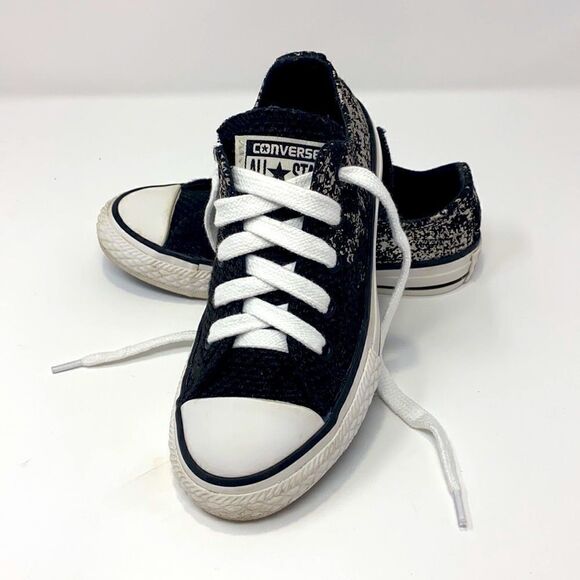Converse All Star Unisex Sneakers Black & Silver - Picture 3 of 11